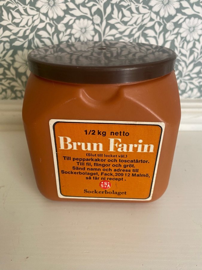 Burk retro Brun Farin brun/orange ca 70/80-tal