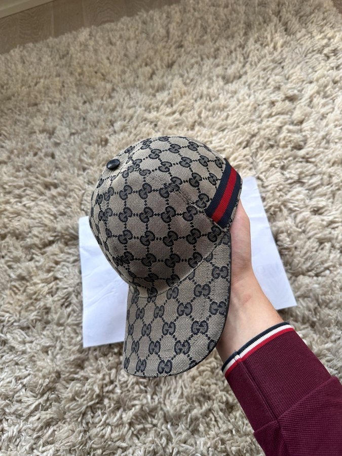 Gucci GG Canvas keps blå storlek S