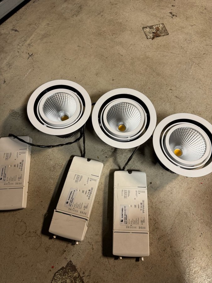 6st Led lampor ZUMTOBEL LCA 100W 4500K