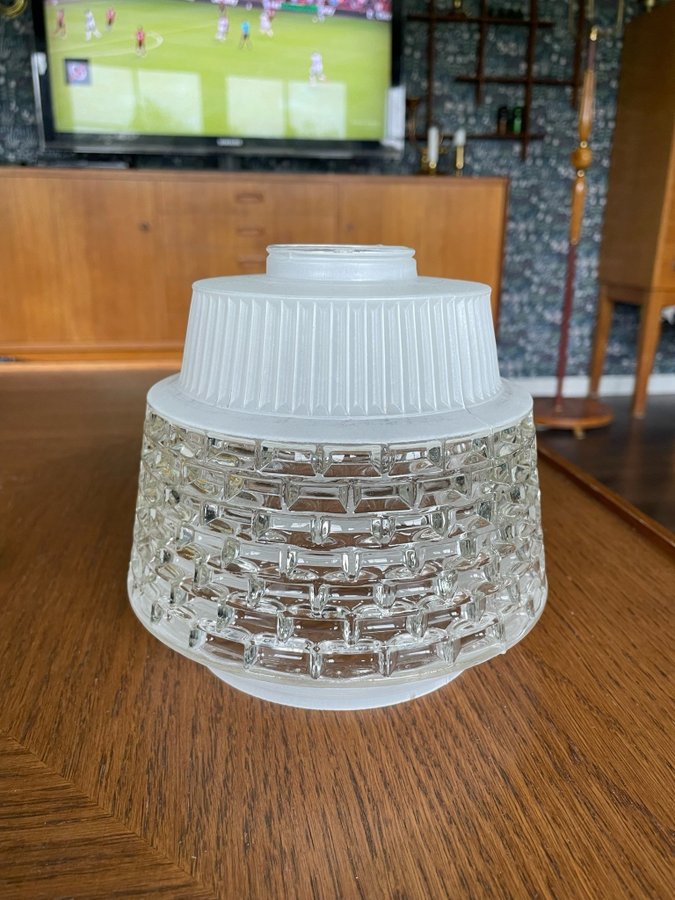 Lampskärm i glas vintage retro