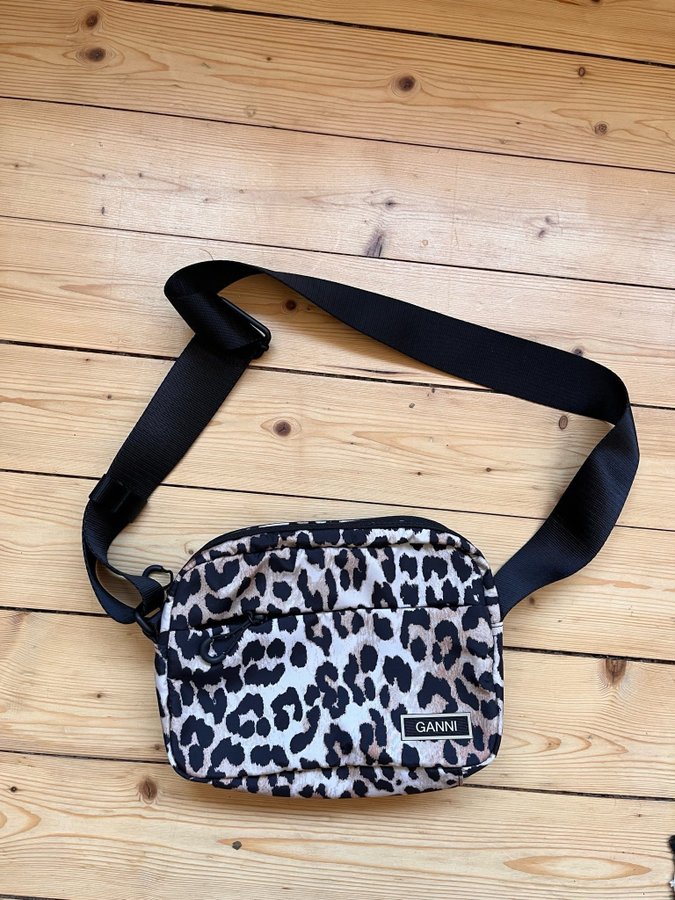 Ganni Leopard Recycled Tech Festival Bag