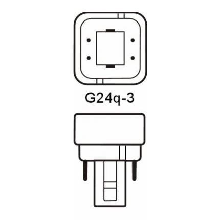 NYA! 2 st 4-pin 26w lysrörslampa GE Biax D/E F26DBX/830/4p/LL G24q-3