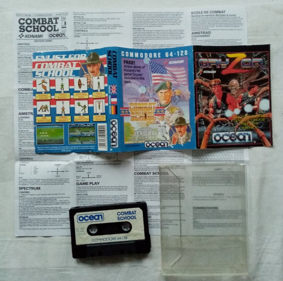 Combat School (Ocean Software - Konami) ->TESTAD<- Commodore 64 / C64 Spel