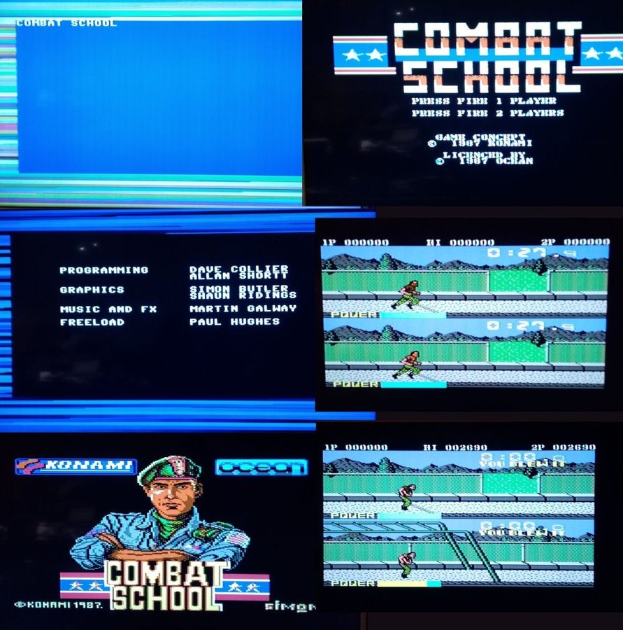 Combat School (Ocean Software - Konami) ->TESTAD<- Commodore 64 / C64 Spel