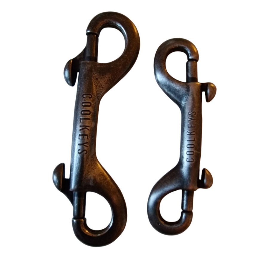 2 x Double Pistol Hook | Carabiner | Karbinhake | Pistolhake | Stainless Steel