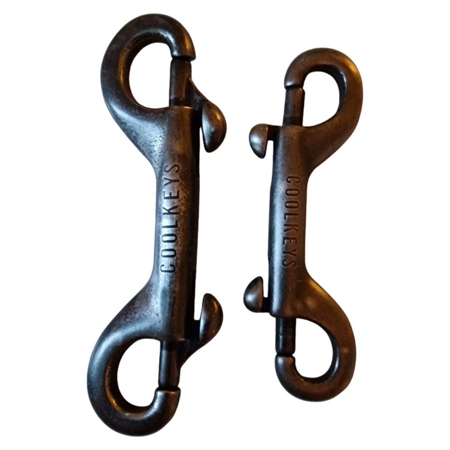 2 x Double Pistol Hook | Carabiner | Karbinhake | Pistolhake | Stainless Steel