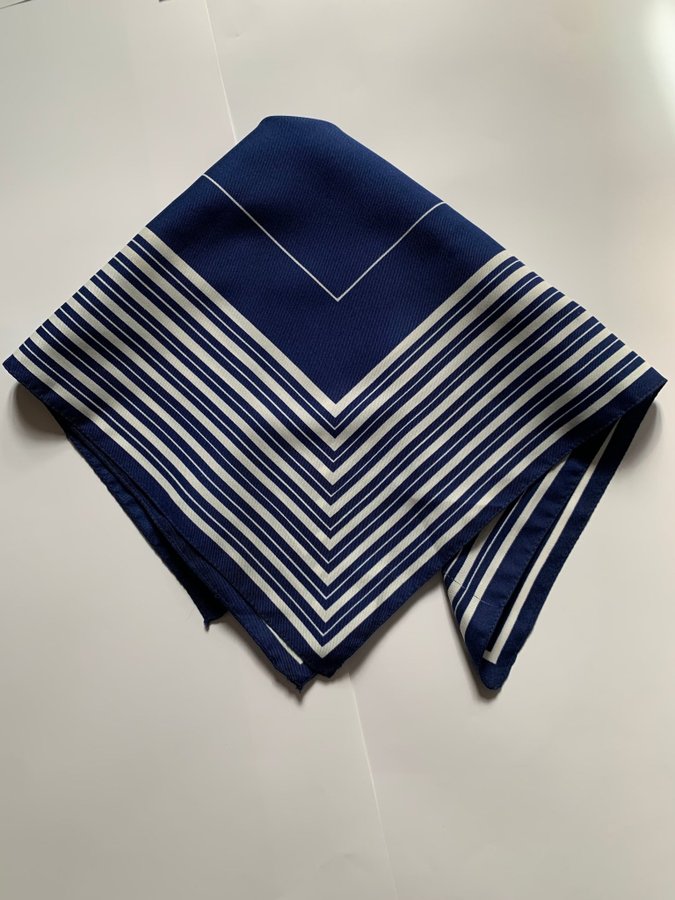 Vintage - Snygg Scarf - Blå/Vit