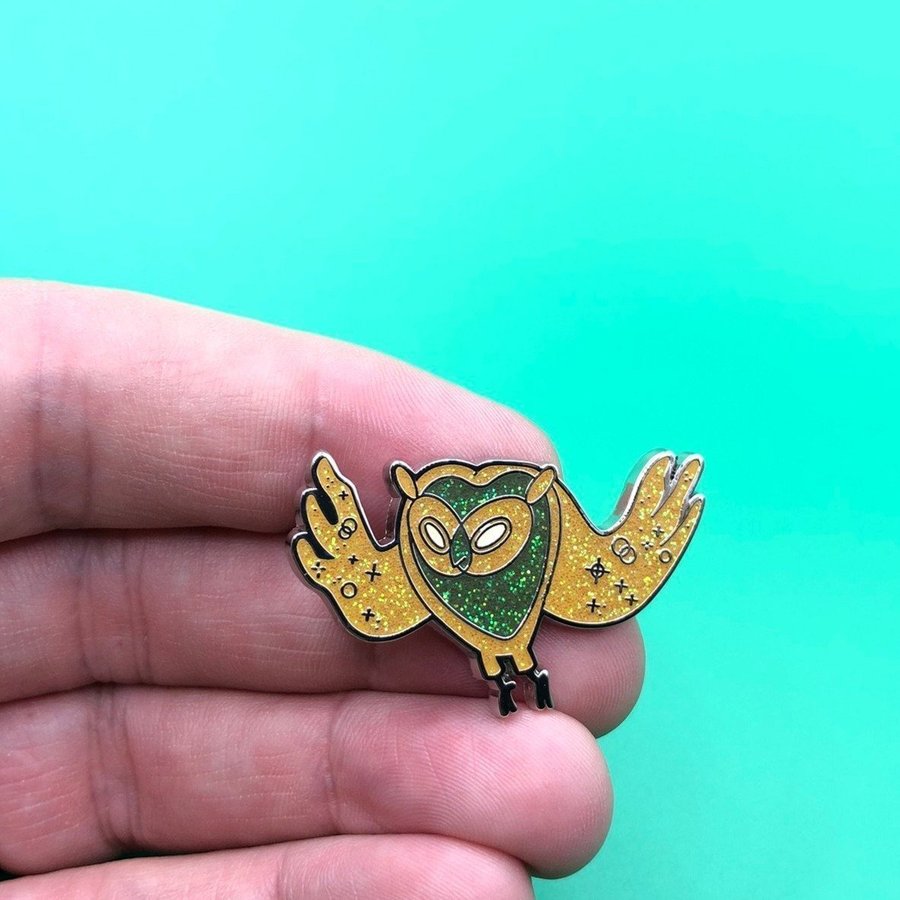 Adventure Time Cosmic Owl Enamel Pin - Glittering Pearlescent Pin