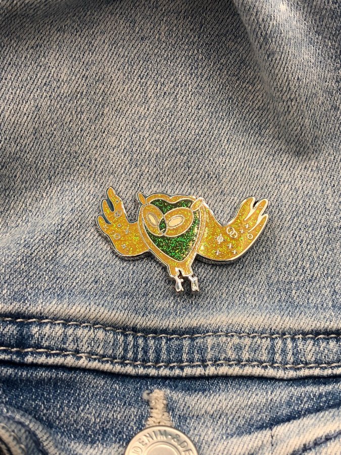 Adventure Time Cosmic Owl Enamel Pin - Glittering Pearlescent Pin