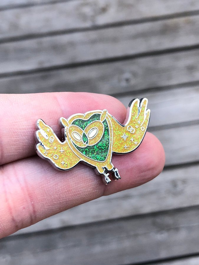 Adventure Time Cosmic Owl Enamel Pin - Glittering Pearlescent Pin