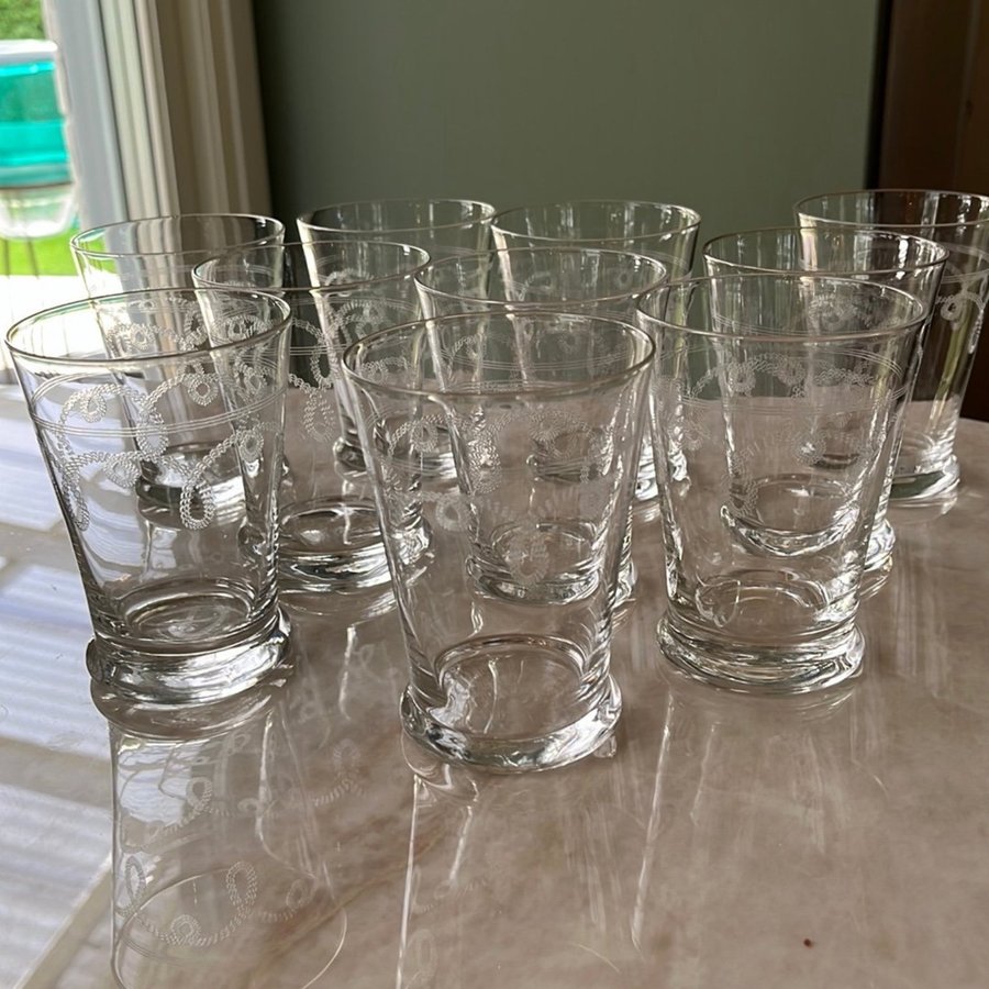 Selterglas , saftglas eller vattenglas, vintage, samlare i jättefint skick,