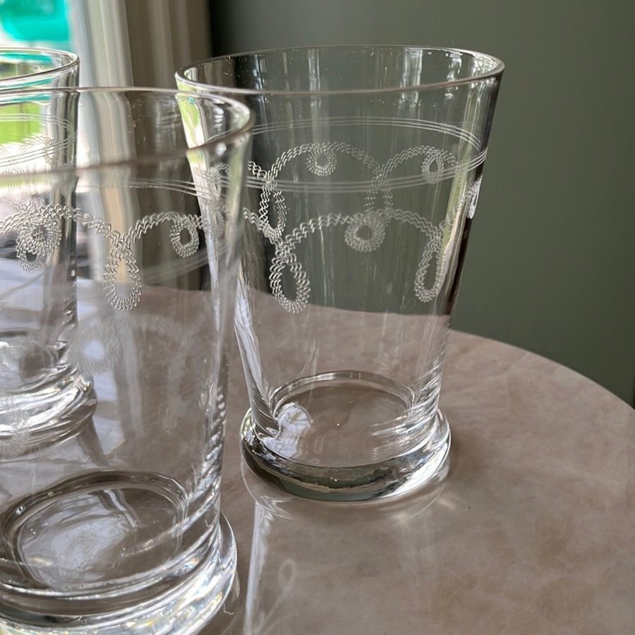 Selterglas , saftglas eller vattenglas, vintage, samlare i jättefint skick,