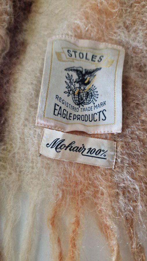 Vintage Stoles Eagle Products 100% Mohair halsduk brun