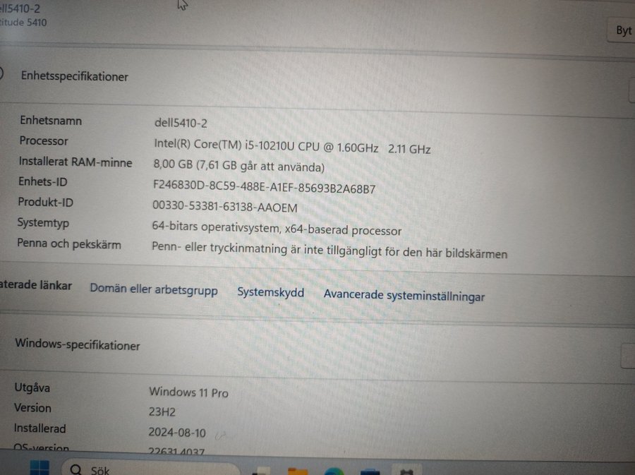 10:e gen | Topp Kvalitet Dell Latitude 5410 | i5 10210U | Wifi 6 | 8GB RAM