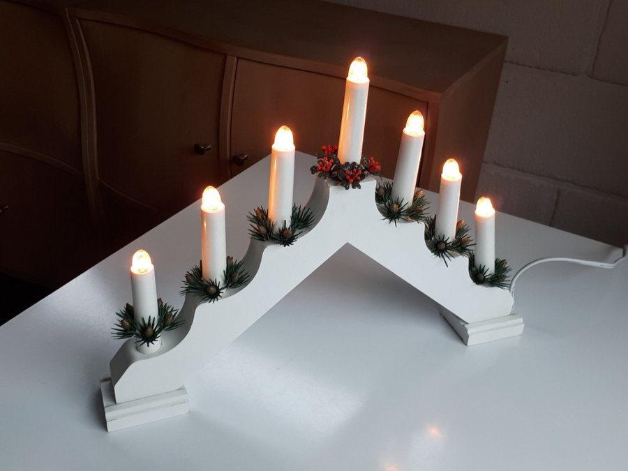 Advent Julelysestage 7 Lys. Adventsstager. Adventsljusstakar. Julljusstake. Jul.