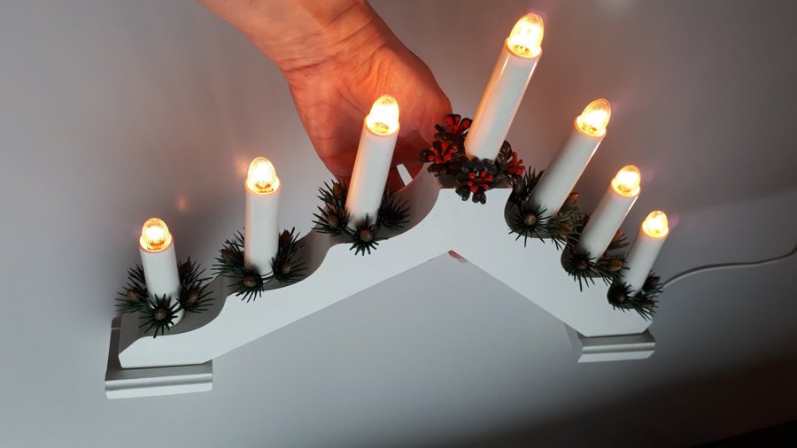 Advent Julelysestage 7 Lys. Adventsstager. Adventsljusstakar. Julljusstake. Jul.