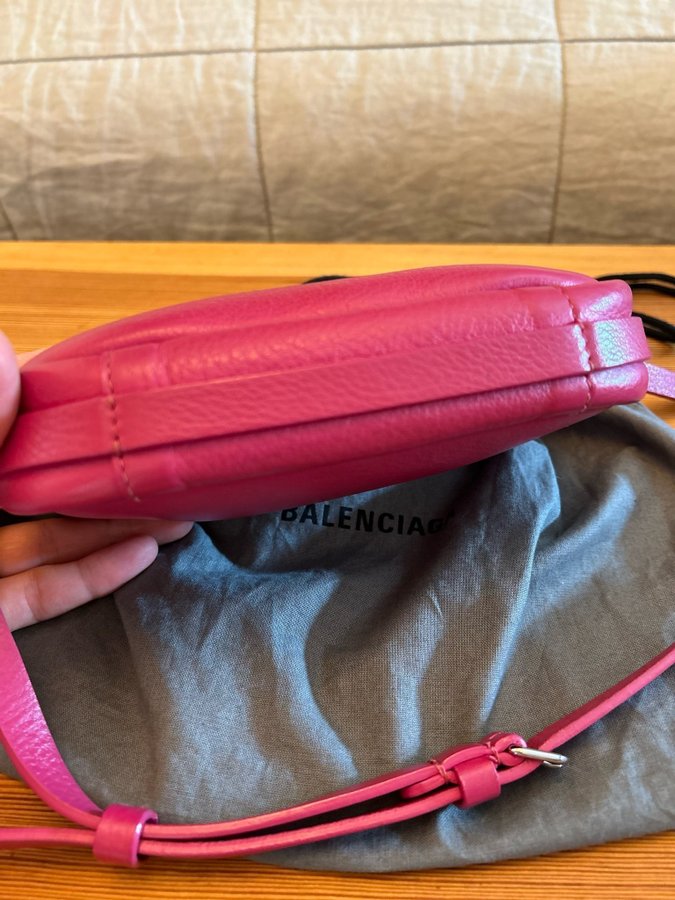 Balenciaga crossbody bag in dark pink leather