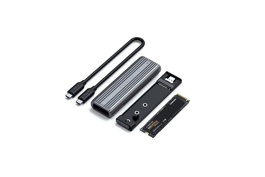 Satechi extern diskkabinett för M.2 NMVe SSDs eller M.2 SATA SSDs - 1KR!