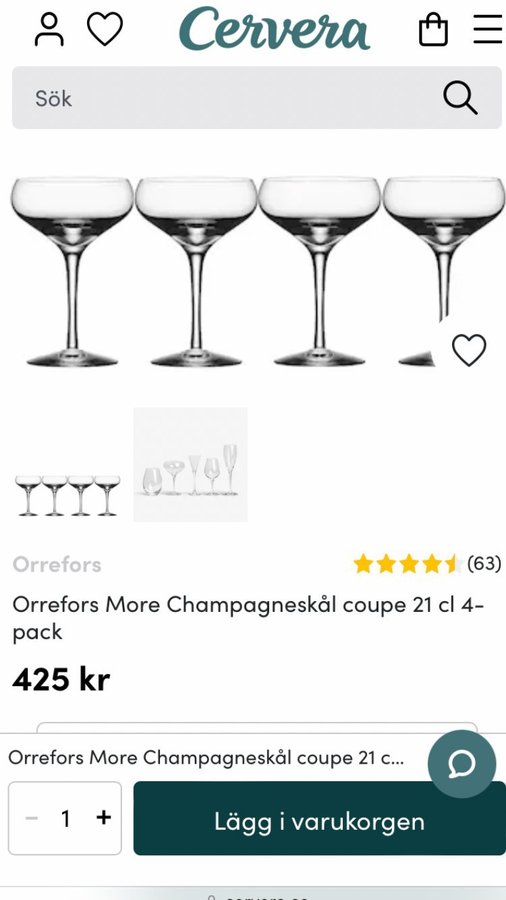 Orrefors champagneglas nyskick!