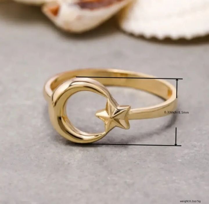 Moon Star ring Stl 11