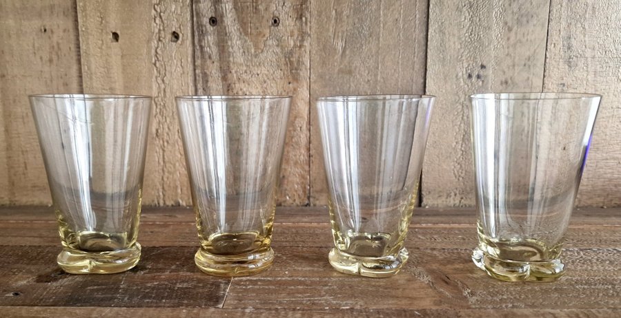 4 st saftglas drinkglas Gulli Skruf h 9,5 diam 6,2 cm