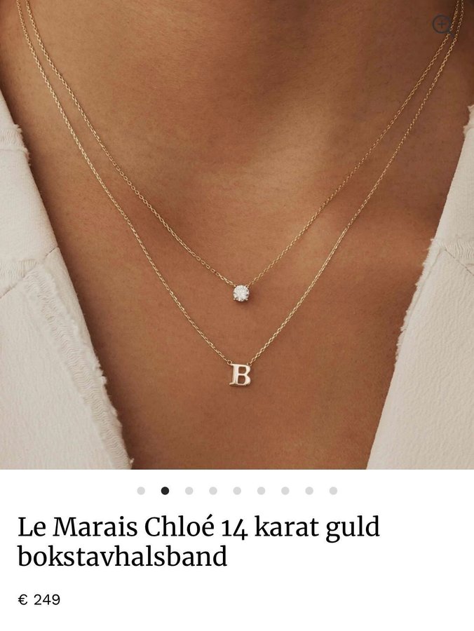 Isabel Bernard Le Marais Chloé 14 karat guld bokstavhalsband