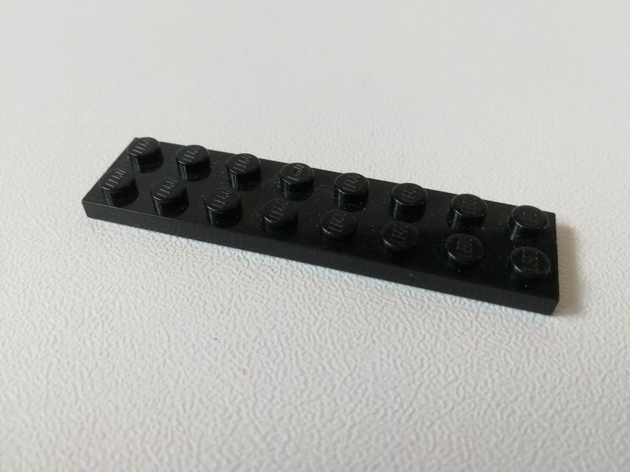 Lego - plate - platt - bas - 2x8 - part 3034 - svart