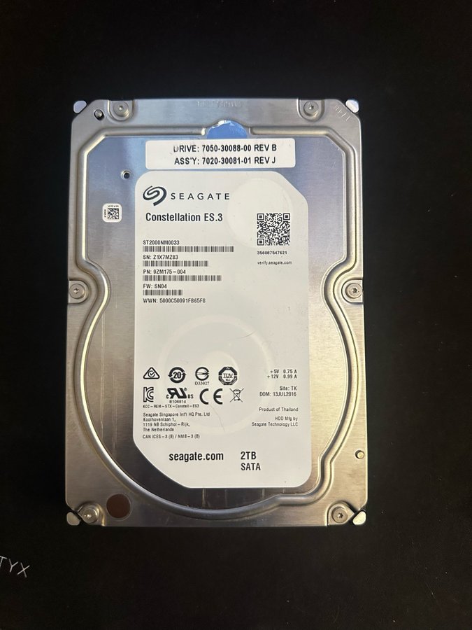 Hårddisk Seagate Constellation 35 2TB SATA HDD