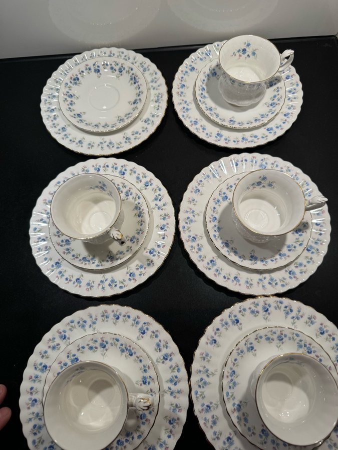 Royal Albert ”Memory Lane”Bone China England 17del kaffeservis