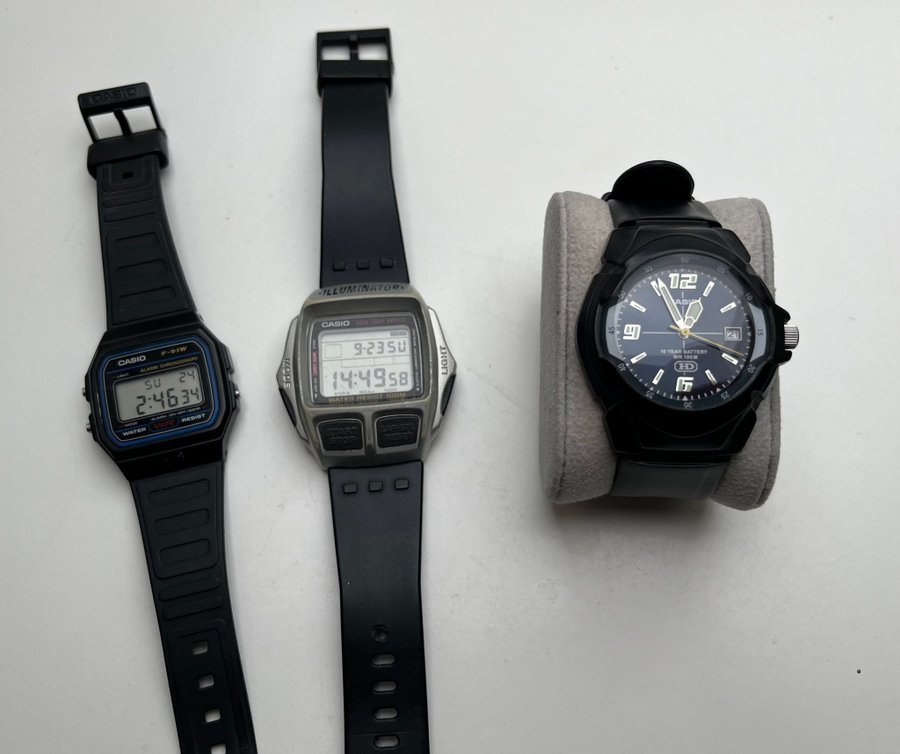 3 st Casio klockor