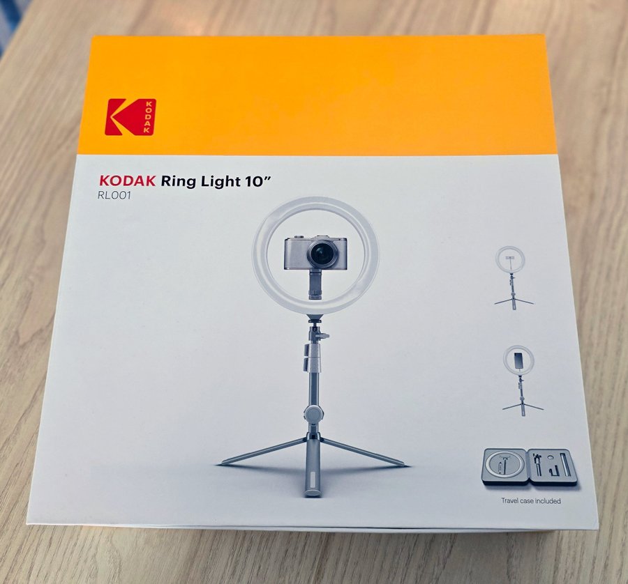 Kodak Ring Light 10" + Stativ i perfekt nyskick