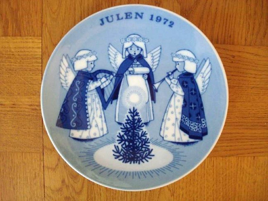 Jultallrik Porsgrund Norway JULEN 1972 juleplate / Christmas Plate