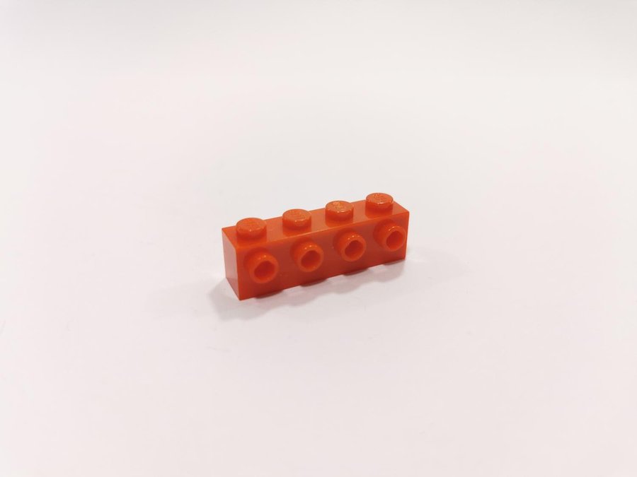 Lego - brick - modifierad - 1x4 - part 30414 - röd