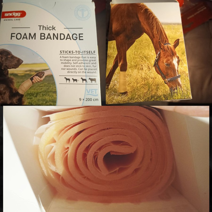 Självhäftande Fome bandage till hästar,hundar och katter.