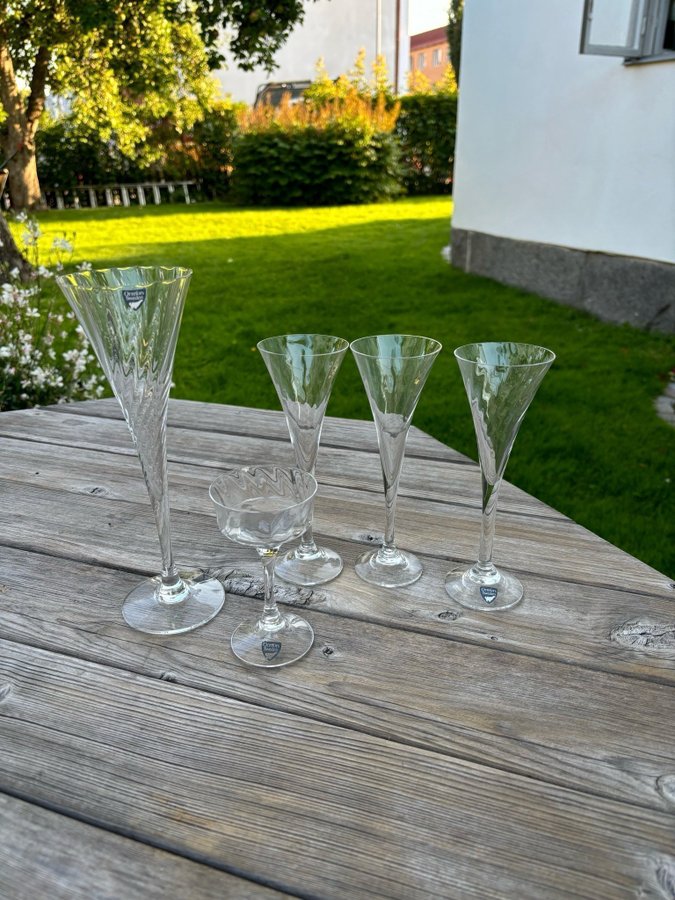 Gunnar Cyren Helena Orrefors glas totalt 5 glas