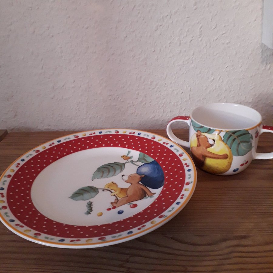 Villeroy  Boch Tallrik och Mugg barnservice barn nytt