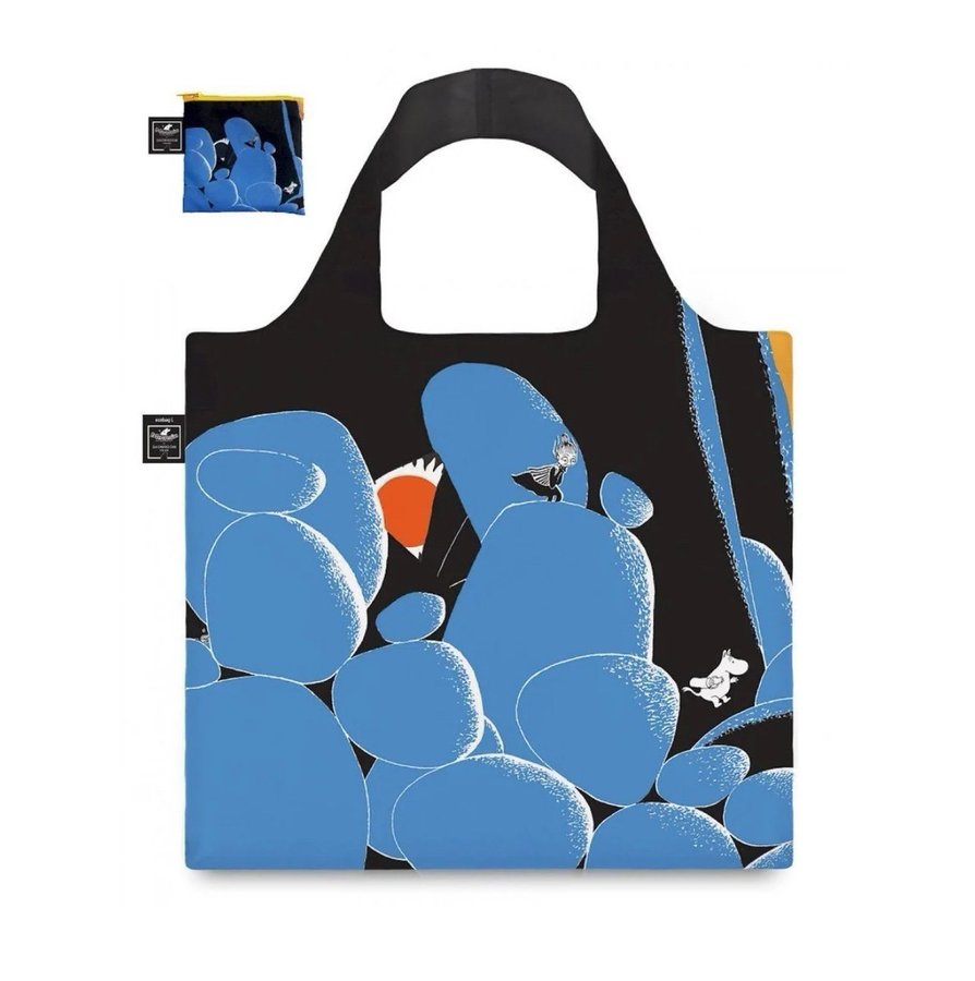 Tote bag från nylon med fodral Mumin Moomin blå