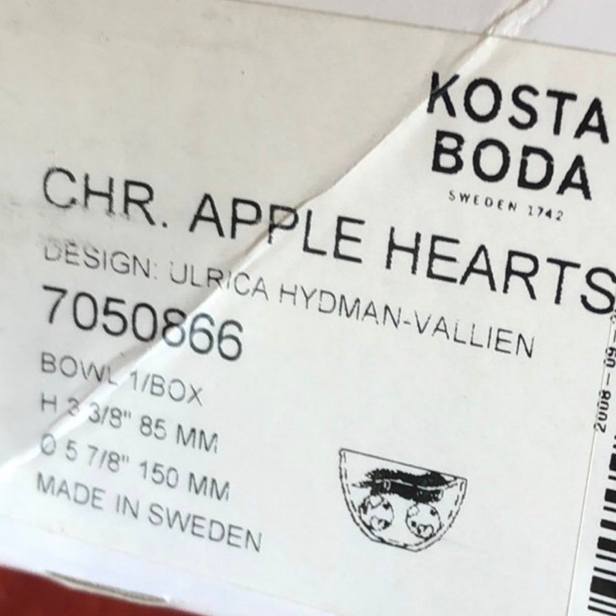 Kosta Boda Apple Hearts Skålar