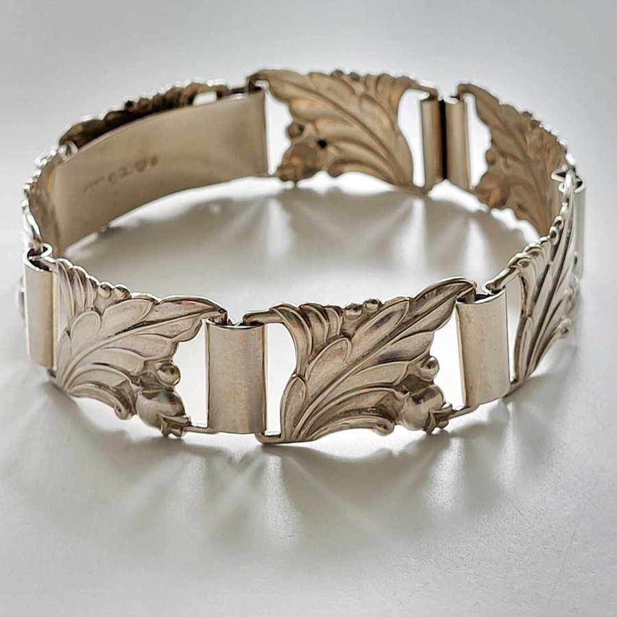 Vackert äldre silver armband, 19,5 cm, ASA-silver H. Olsson, Falkenberg 1949