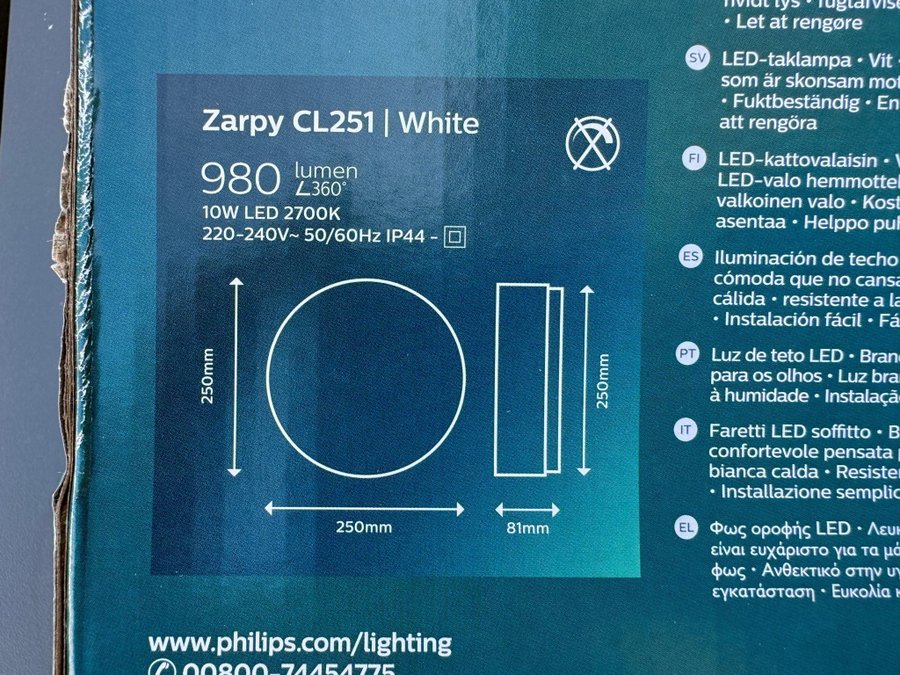 Philips Moire CL200 Taklampa