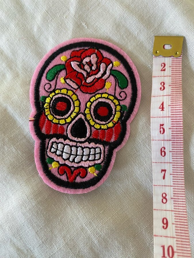 Patches tygmärke skull candyskull