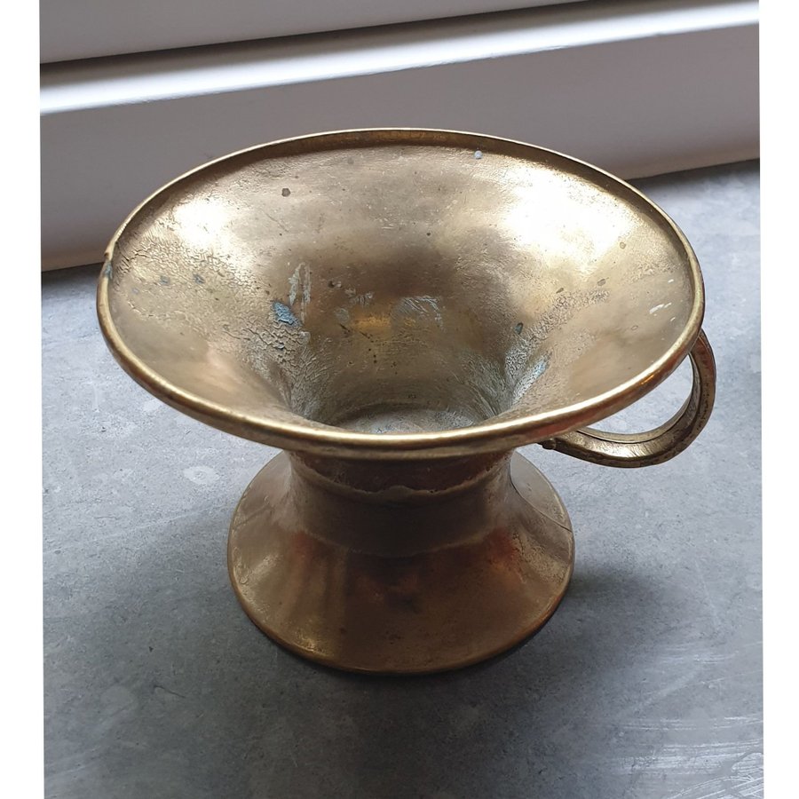 Vintage Old Collectible Islamic Brass Spitting Pot Bowl