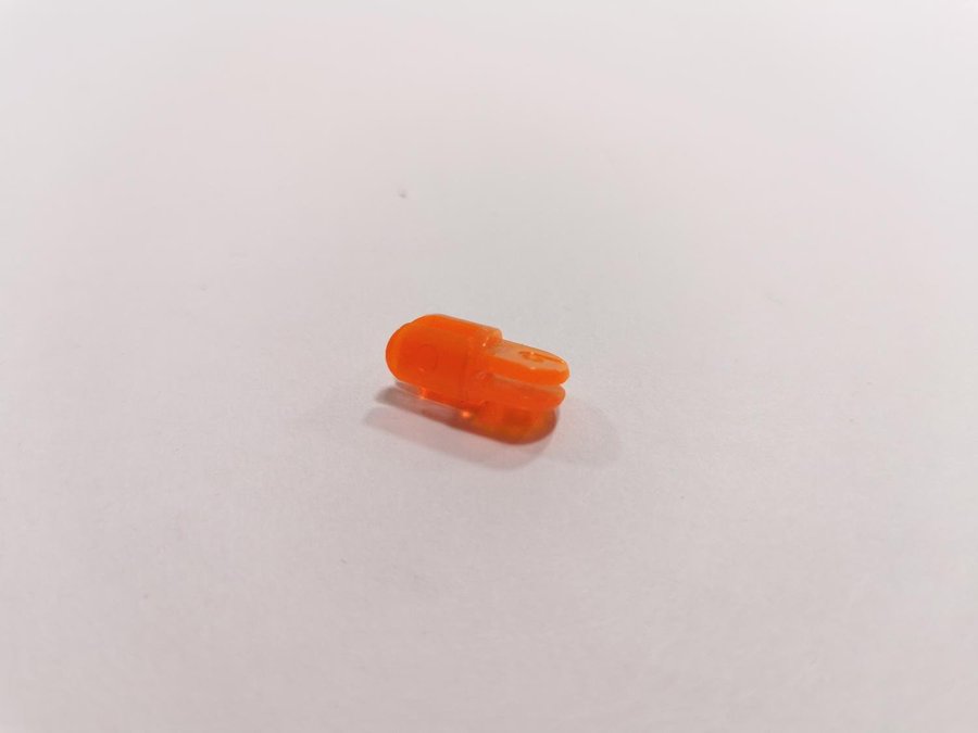 Lego - hinge - space - arm - fäste - part 412 - trans neon orange