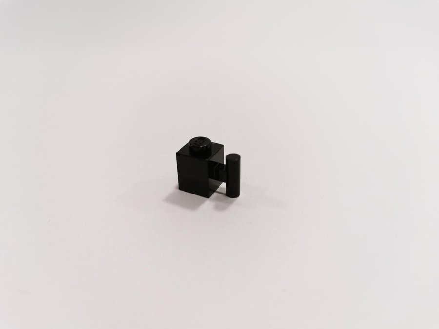 Lego - brick - modifierad - bar handle - 1x1 - part 2921 - svart