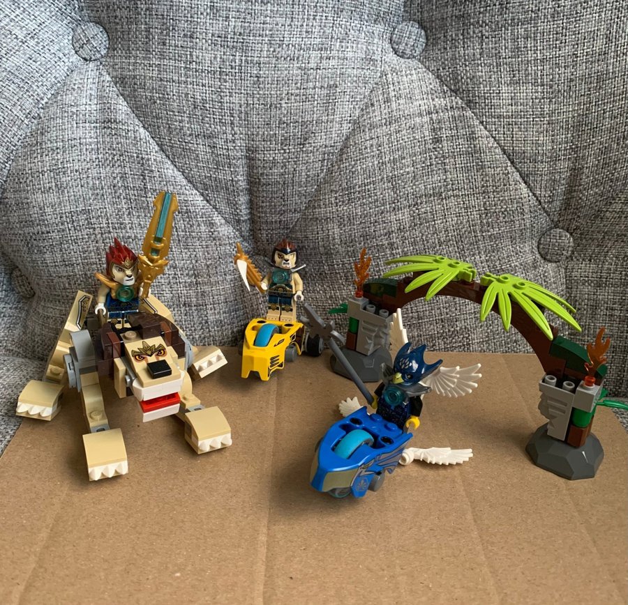 Lego Chima lejon 4 Minifigurer hjul laval eglor rasar bodykning eldring flywheel