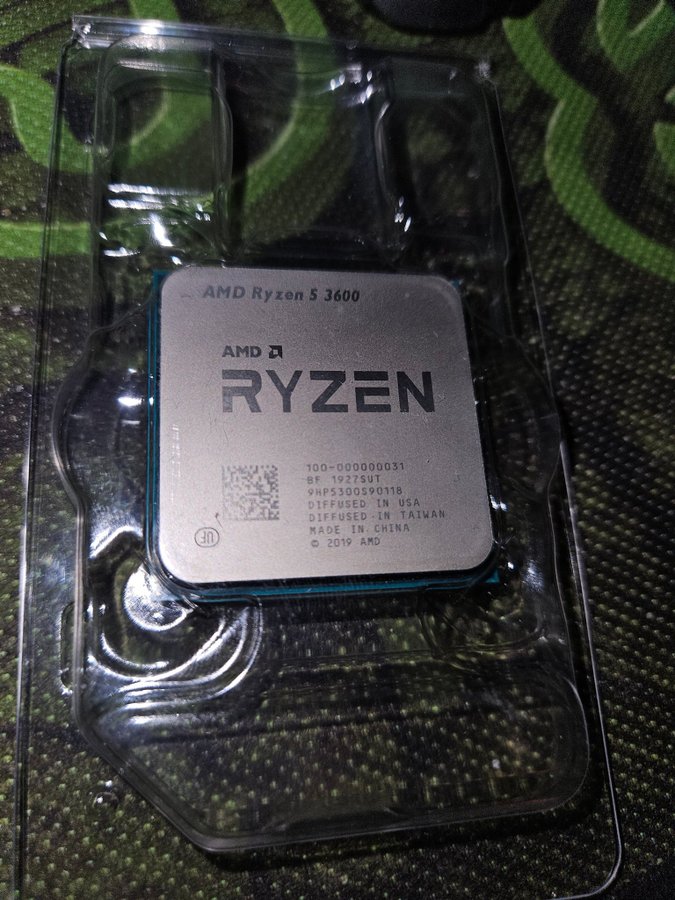 AMD Ryzen 5 3600 AM4 fungerar perfekt CPU 6 kärnor 12 trådar 3.6 / 4.2 GHz