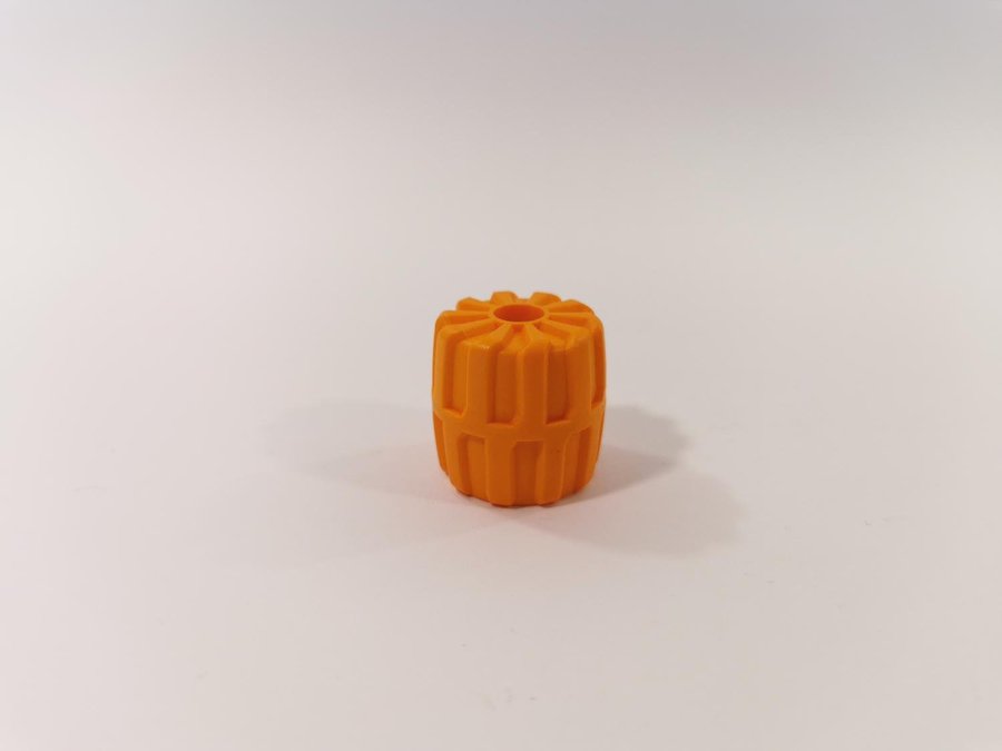 Lego - hjul - space - 22mm x 24mm - part 6118 - orange