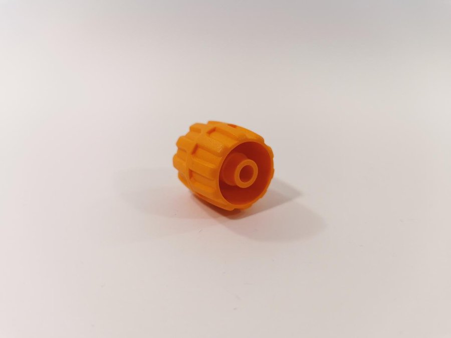 Lego - hjul - space - 22mm x 24mm - part 6118 - orange