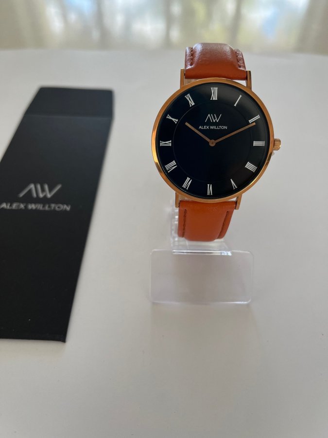 ALEX WILLTON WATCH Ipswich 40 mm Roseguld med brunt läder klockarmband