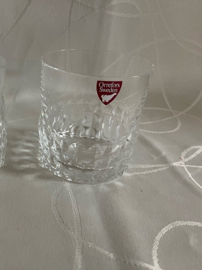 1 Orrefors Sweden Silvia Ingeborg Lundin whiskyglas glas kristallglas H6,7 D6,3